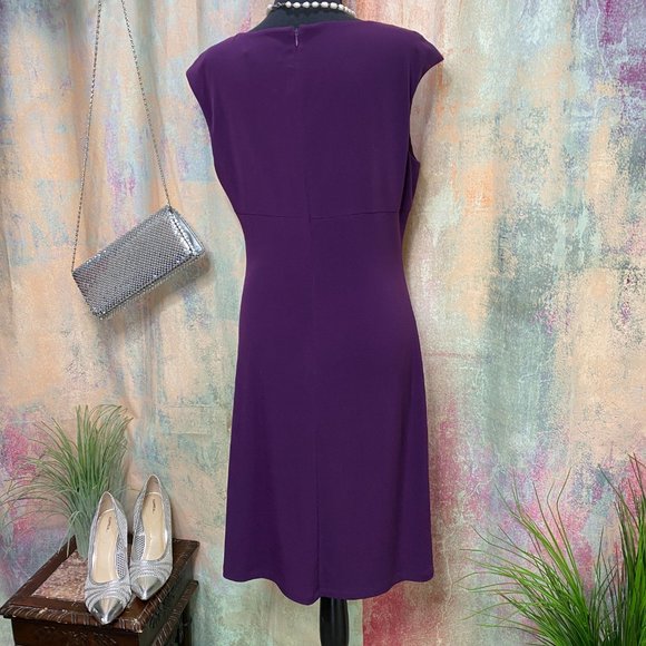 πEliza J Semi Formal soft flowing Cocktail Dress with Rhinestone Accents - Picture 2 of 16